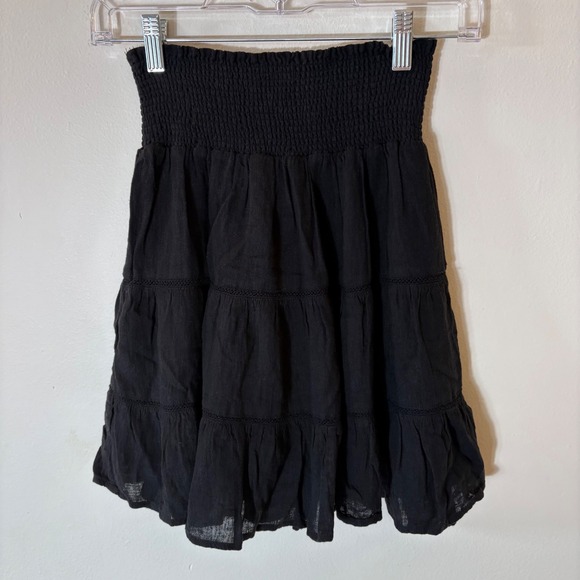 Rails Addison Tiered Smocked Waist Linen Blend Mini Skirt Size XS - Picture 4 of 9